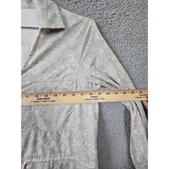 Athleta Long Sleeve Mini Lightweight Snake Print Zuma Shirt Dress Viper Gray S - Picture 5 of 8